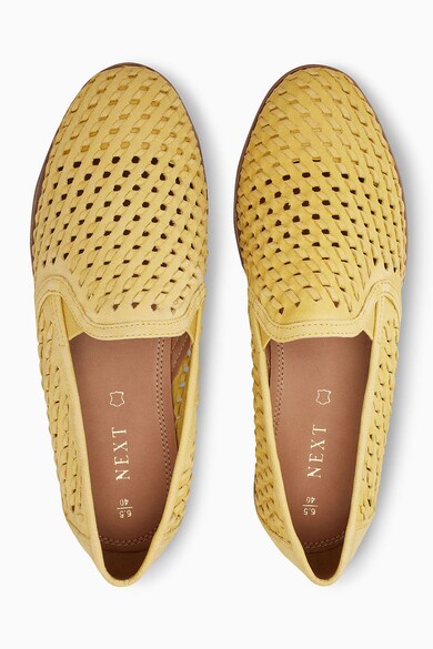 NEXT Pantofi slip-on de piele, cu aspect perforat Femei