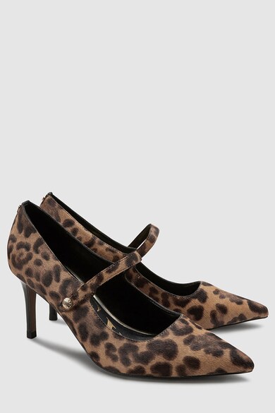 NEXT Pantofi de piele cu par scurt, cu animal print Heritage Femei