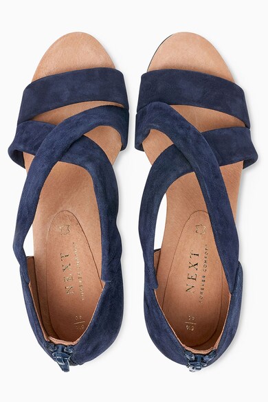 NEXT Sandale wedge tip espadrile de piele intoarsa Femei