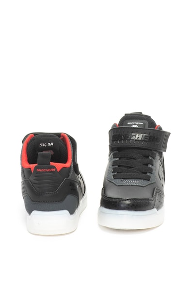Skechers Pantofi sport mid-high de piele ecologica, cu LED-uri S Lights-E-Pro II Baieti