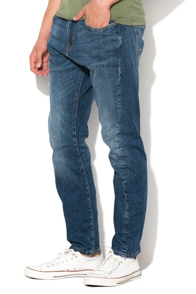 GUESS JEANS Elmer curved fit mosott hatású farmernadrág férfi