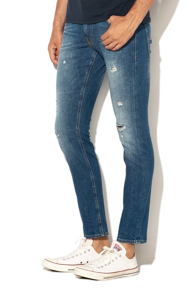 GUESS JEANS Blugi super skinny cu rupturi decorative Miami Barbati