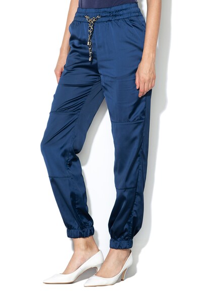 GUESS JEANS Pantaloni sport cu aspect de satin si snur Femei