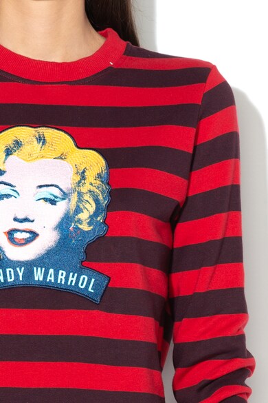 Andy Warhol by Pepe Jeans Bluza sport cu aplicatie Isobel Femei