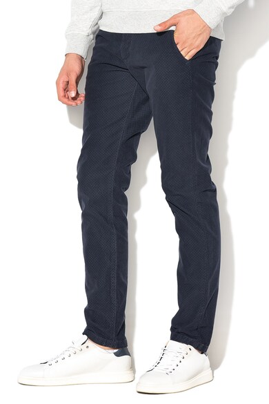 Pepe Jeans London Pantaloni chino slim fit din material catifelat cu talie joasa James Barbati