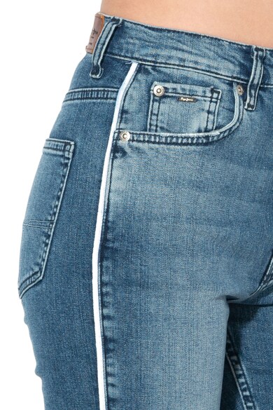 Pepe Jeans London Blugi mom straight fit cu segmente laterale contrastante Betty Femei