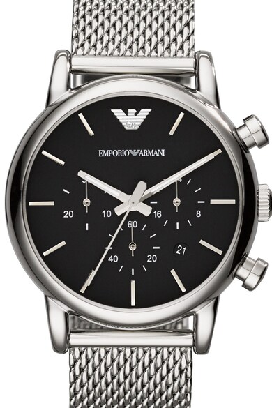 Emporio Armani Ceas cronograf cu bratara tip plasa Luigi Barbati