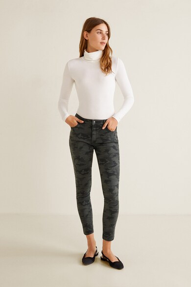 Mango Blugi skinny cu model camuflaj Femei