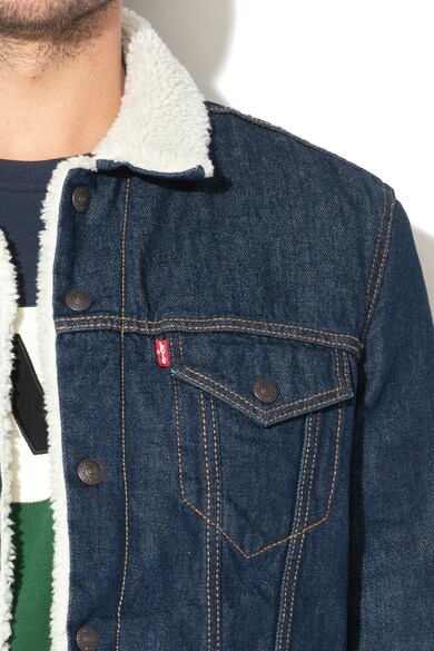 Levi's Jacheta de denim cu blana sherpa si captuseala de blana shearling sintetica Barbati