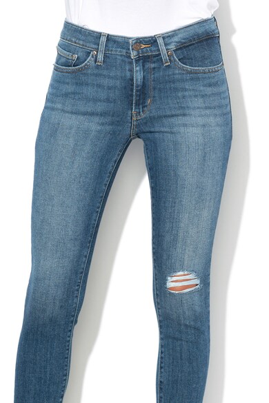 Levi's Blugi crop skinny cu terminatii franjurate 711™ Femei