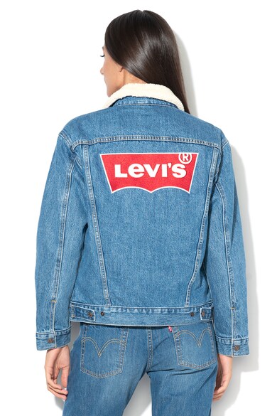 Levi's Яке Sherpa от деним с джобове на гърдите Жени