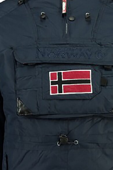 Geographical Norway Kapucnis bebújós dzseki rövid cipzáros rögzítéssel férfi