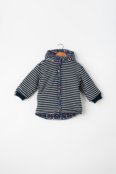 JoJo Maman Bebe Geaca reversibila, impermeabila, rezistenta la vant, cu captuseala din fleece Fete