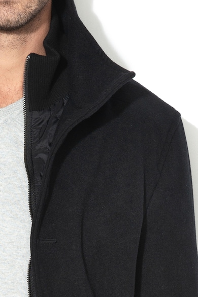 Esprit Gyapjútartalmú kabát levehető belső gallérral férfi