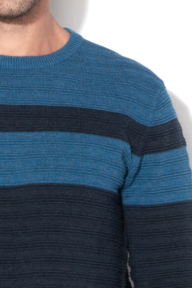 Esprit Csíkos pulóver kerek nyakkivágással férfi
