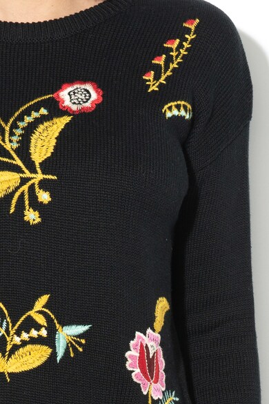 EDC by Esprit Esprit, Плетен пуловер с флорална бродерия Жени