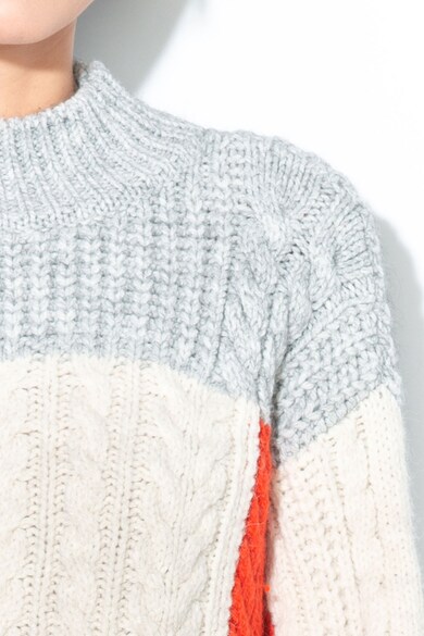 Esprit Плетен пуловер с цветен блок Жени