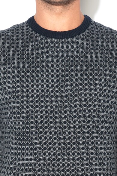 BLEND Geometriai mintás pulóver férfi