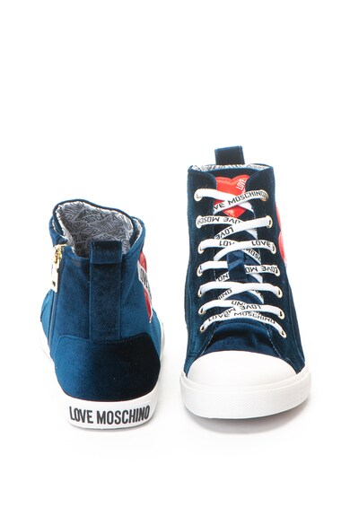 Love Moschino Magas szárú bársonyos cipő női