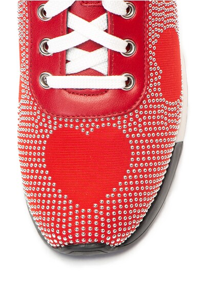Love Moschino Szegecses sneakers cipő ökobőr szegélyekkel női