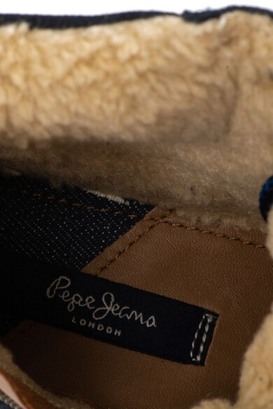 Pepe Jeans London Bocanci de piele intoarsa cu captuseala din material teddy Combat Sport Baieti