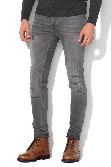 Only & Sons Blugi slim fit conici cu aspect decolorat Barbati