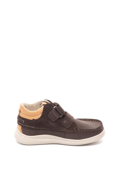 Clarks Pantofi de piele cu inchidere velcro Cloud Tuktu Fete