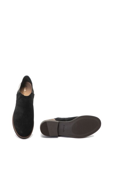 Clarks Botine Chelsea de piele si piele intoarsa Demi Femei