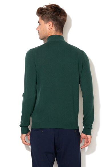 United Colors of Benetton Szűzgyapjú pulóver cipzáros hasítékkal férfi