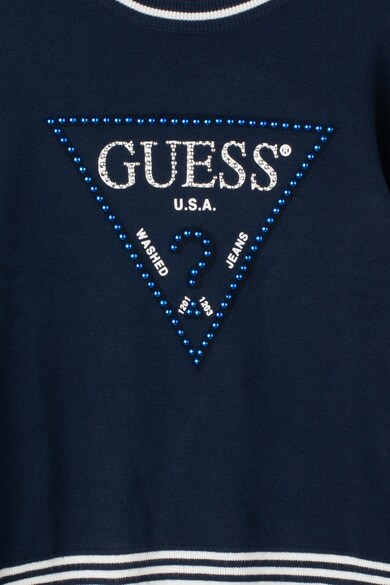 GUESS JEANS Фино плетен пуловер с лого Момичета