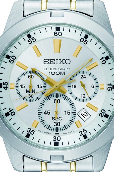 Seiko Ceas cronograf cu bratara metalica Barbati