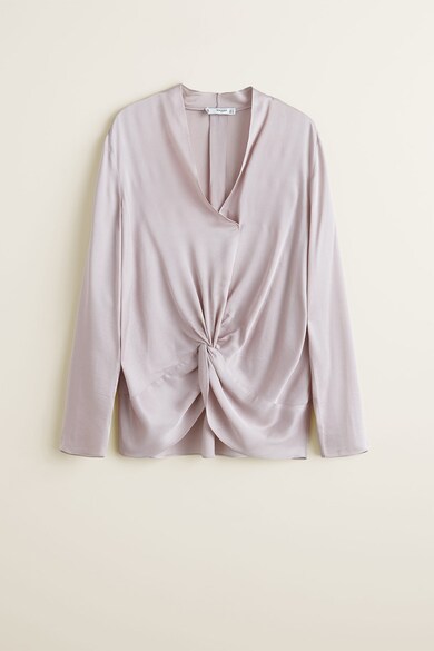Mango Сатинирана блуза с възел Жени