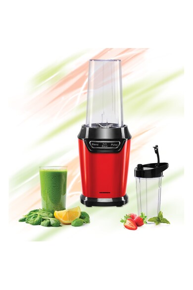 Heinner Blender Sport  , 1000 W, 2 Recipiente, 3 Functii, Lame inox, Rosu/Negru Femei