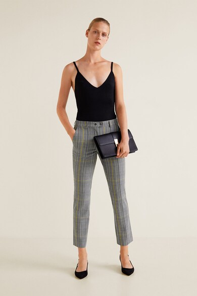 Mango Pantaloni crop Harris Femei