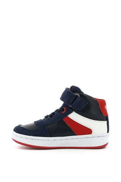 Kickers kids Pantofi sport high-top de piele si piele intoarsa Baieti