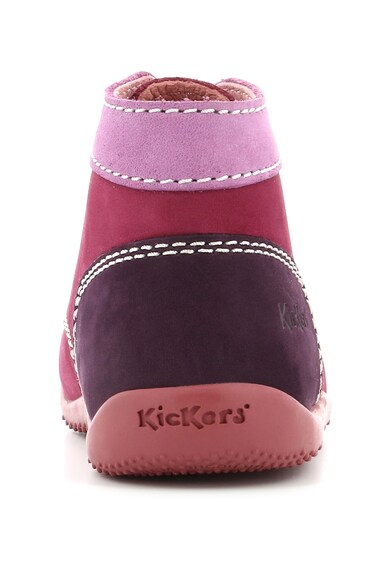 Kickers kids Pantofi sport de piele nabuc cu sireturi Fete