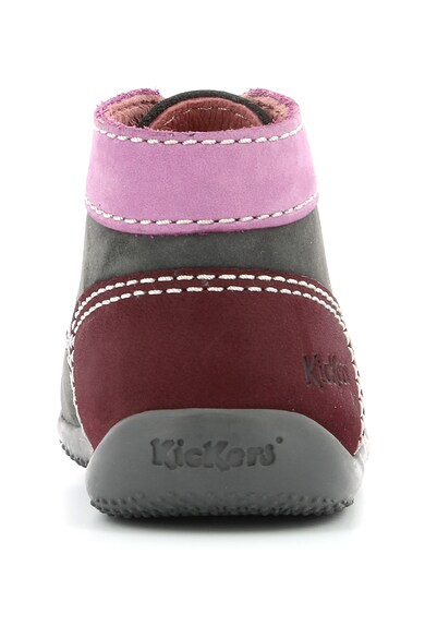 Kickers kids Pantofi sport de piele nabuc cu sireturi Fete