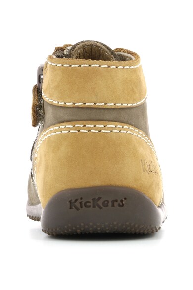 Kickers kids Спортно-елегантни кожени обувки с цветен блок Момчета