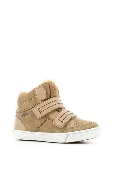 Kickers kids Pantofi sport high-top de piele intoarsa si piele cu inchidere cu velcro Baieti