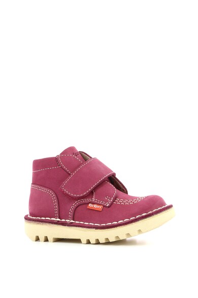 Kickers kids Cizme de piele cu inchidere cu velcro Baieti