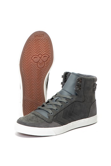 Hummel Pantofi sport high-top, de piele nabuc si piele intoarsa, de iarna Stadil Barbati