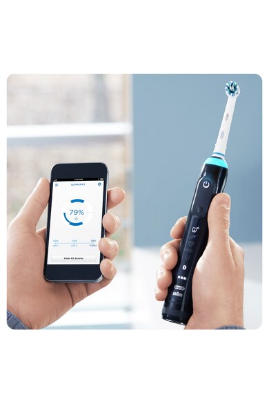 Oral-B Ел. четка за зъби  Genius 10, 40000 пулсации/мин, 8800 осцилации/мин, Почистване 3D, 6 програми, 4 глави, Bluetooth, Разпознаване положението на четката Жени