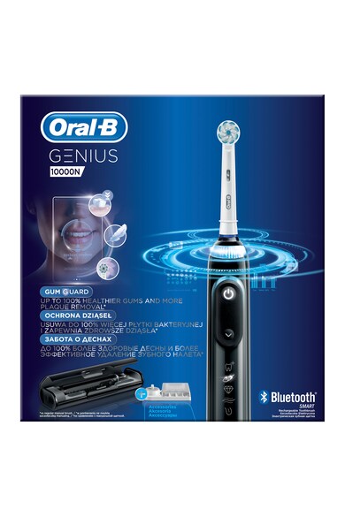 Oral-B Ел. четка за зъби  Genius 10, 40000 пулсации/мин, 8800 осцилации/мин, Почистване 3D, 6 програми, 4 глави, Bluetooth, Разпознаване положението на четката Жени