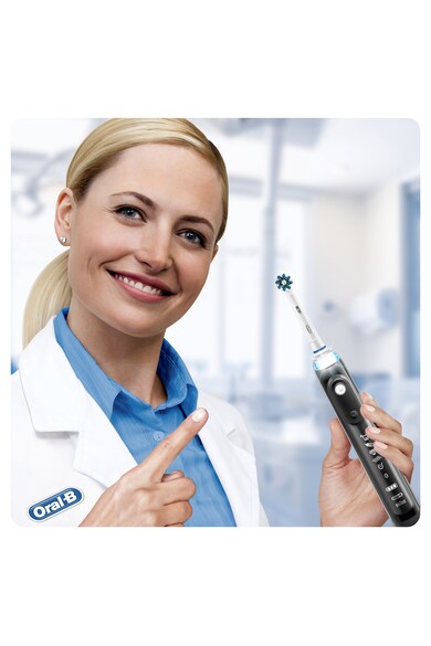 Oral-B Ел. четка за зъби  Genius 10, 40000 пулсации/мин, 8800 осцилации/мин, Почистване 3D, 6 програми, 4 глави, Bluetooth, Разпознаване положението на четката Жени