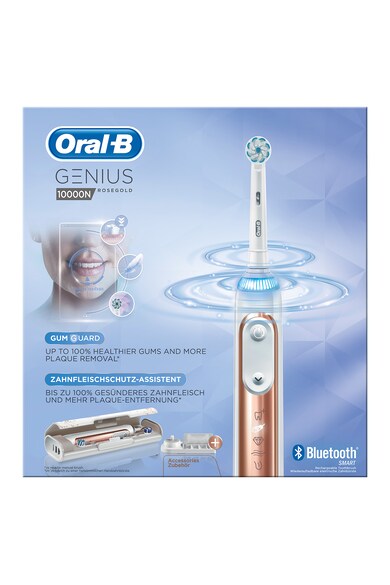 Oral-B Periuta de dinti electrica  Genius 10, Smartring, 6 programe, 4 capete, Bluetooth, Li-ion, Trusa de calatorie Femei