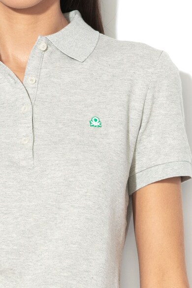 United Colors of Benetton Tricou polo cu logo brodat Femei