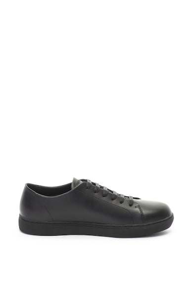 Emporio Armani Bőr plimsolls cipő logós hímzéssel férfi