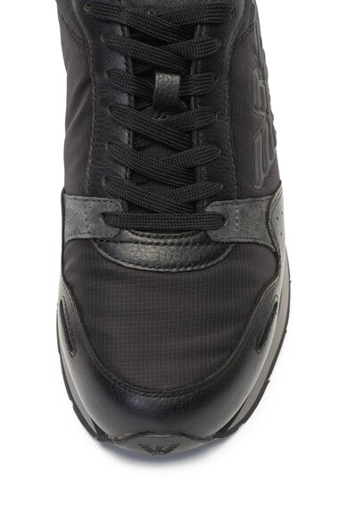 Emporio Armani Nyersbőr sneakers cipő kontrasztos szegélyekkel férfi