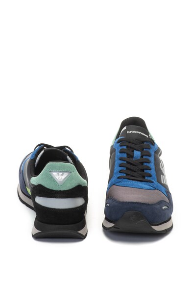 Emporio Armani Nyersbőr sneakers cipő textilszegélyekkel férfi