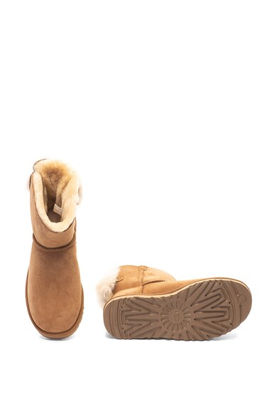 UGG Cizme scurte de piele intoarsa cu funda Fluff Femei